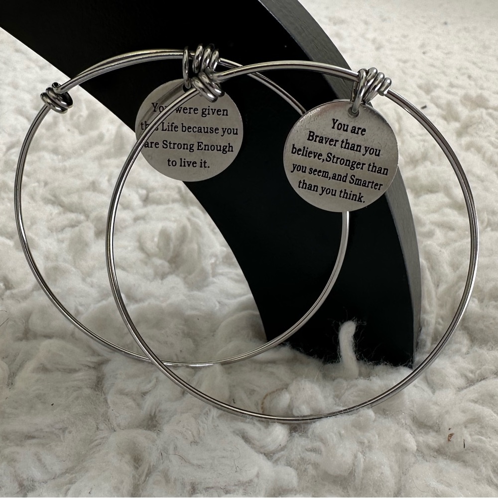 2 Solid Stainless Steel Bangle